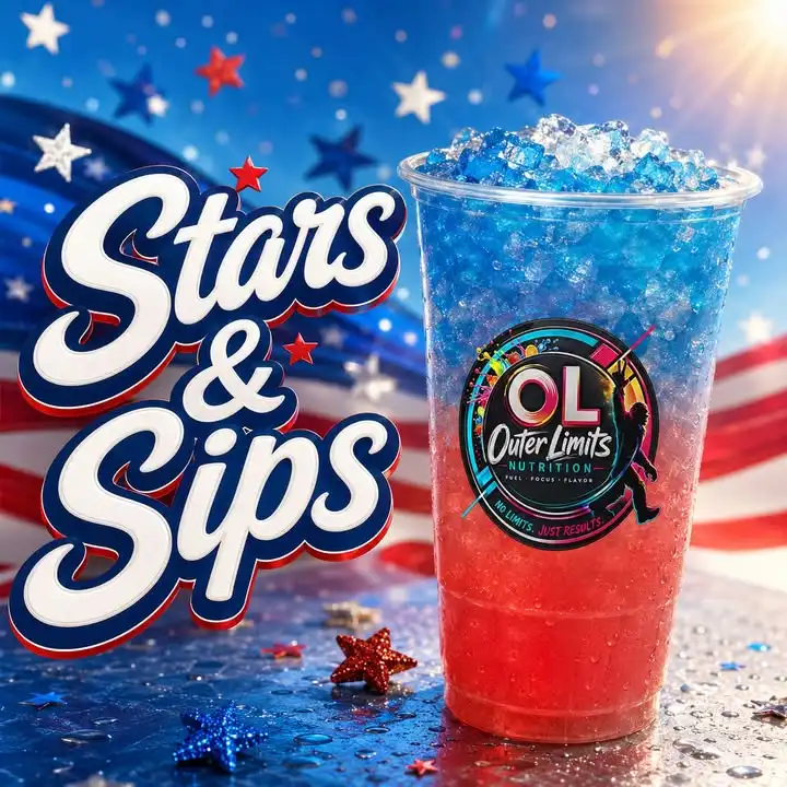 ⭐️ Sip into the holiday with Stars & Sips! 🇺🇸A refreshing red, white, and blue combination featuring:💙 Blueberry 🍒 Cherr...